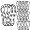 Image 1 : 60-Pack of Spring Snap Hooks/M6 Keychain Carabiner Clips - 290lb Hold Capacity - New