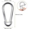 Image 7 : 60-Pack of Spring Snap Hooks/M6 Keychain Carabiner Clips - 290lb Hold Capacity - New