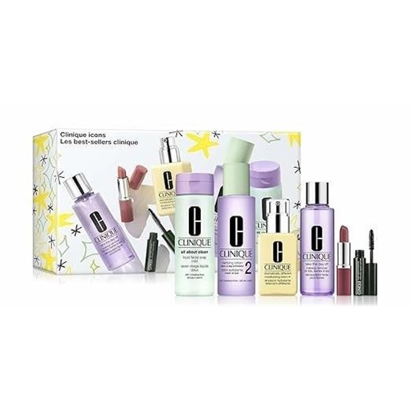 Clinique Icons 6PC Gift Set for Her - Skincare Gift Set - Brand New!
