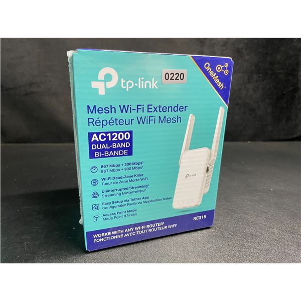 TP-Link AC1200 Mesh Wi-Fi Extender/WiFi Booster - Works with Any WiFi Router - New Sealed!