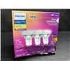 Image 1 : Philips 3-Pack LED 75w GU10 Lightbulbs - Dimmable - Soft White - 650 Lumens - New
