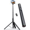 Image 1 : 71" Extendable Tripod/Selfie Stick with Bluetooth Remote; Compact/Easy-Fold Case Design - New