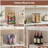 Image 4 : Rotating Coffee Syrup/Bottle Organizer Rack - 7-Bottle Countertop Bottle Storage Rack- New in Box