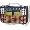 Image 4 : Battery Organizer Storage Holder Case - Double-Sided Battery Storage Case with Handle - New!