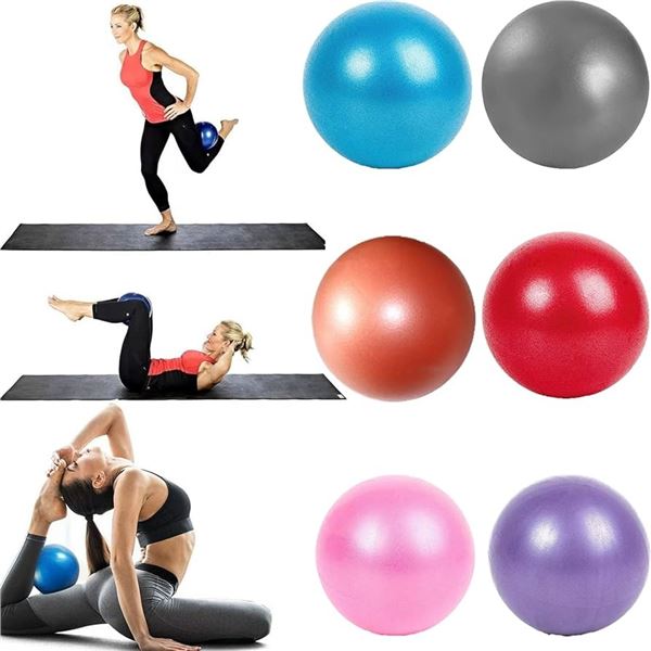 6pcs Pilates Balls/Yoga Balls/Mini Exercise Balls - 9.8" Anti-Burst Fitness Balls - New
