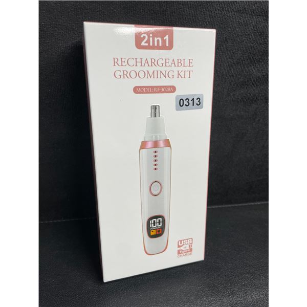2-in-1 Rechargeable Nose & Ear Hair/Facial Trimmer Device - New