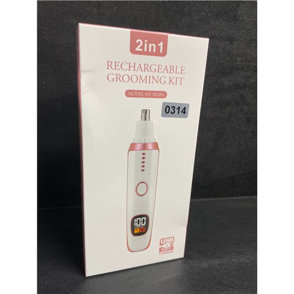 2-in-1 Rechargeable Nose & Ear Hair/Facial Trimmer Device - New