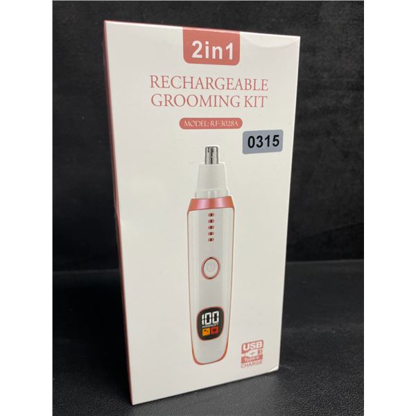2-in-1 Rechargeable Nose & Ear Hair/Facial Trimmer Device - New
