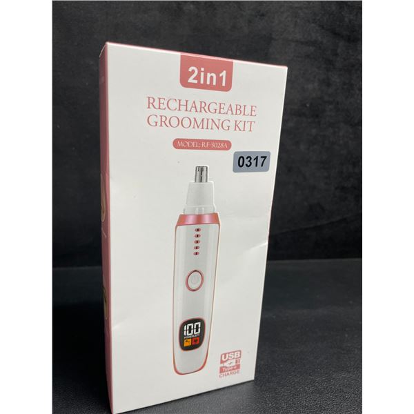 2-in-1 Rechargeable Nose & Ear Hair/Facial Trimmer Device - New