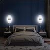 Image 3 : 2-Pack Kicaao Modern Acrylic Wall Lights; 10W 6000K Cool White w/ 6FT Plug-In Cord - New