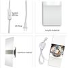 Image 7 : 2-Pack Kicaao Modern Acrylic Wall Lights; 10W 6000K Cool White w/ 6FT Plug-In Cord - New