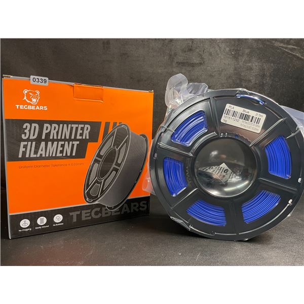 1 Roll of Tecbears PLA 3D Printer Filament - Blue - 1.75mm (1KG) Roll - New Sealed