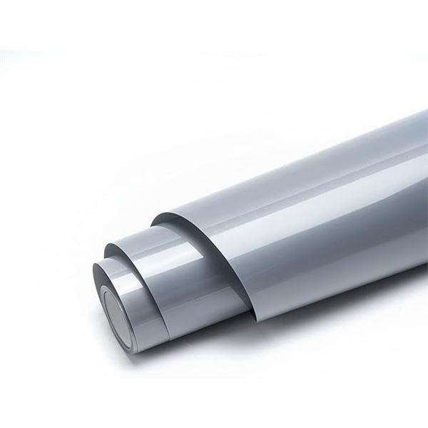 20FT Roll of Heat Transfer Vinyl (Silver) Iron-On HTV for Cricut/Heat Press Crafts/Custom Shirts