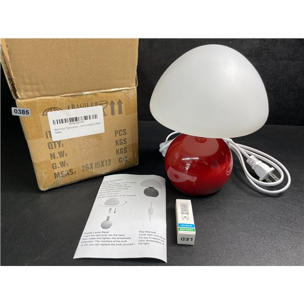 Mushroom Table Lamp/Bedside Light with LED Bulb - New in Box
