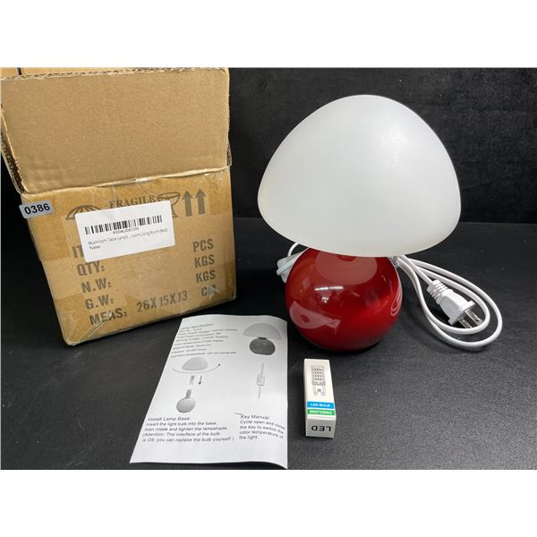 Mushroom Table Lamp/Bedside Light with LED Bulb - New in Box