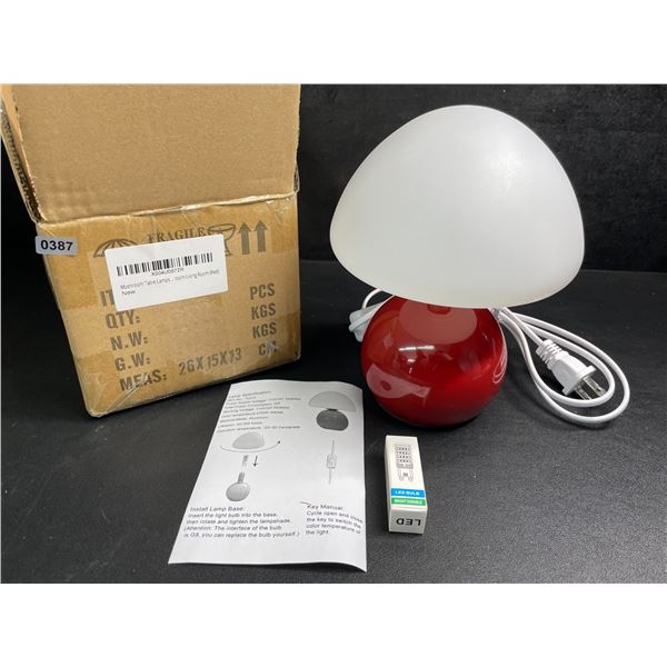Mushroom Table Lamp/Bedside Light with LED Bulb - New in Box