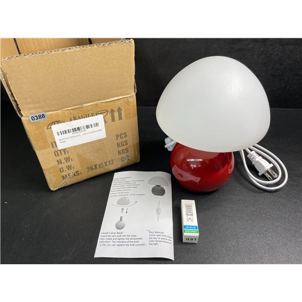 Mushroom Table Lamp/Bedside Light with LED Bulb - New in Box