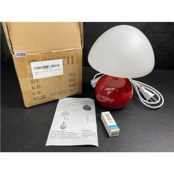 Mushroom Table Lamp/Bedside Light with LED Bulb - New in Box