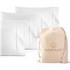 Image 1 : 4PC 100% Egyptian Cotton Pillow Cases by Good Sleep Bedding - Ultra Soft, 1000 Thread Count - New