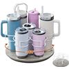 Image 2 : Rotating Coffee Syrup/Bottle Organizer Rack - 7-Bottle Countertop Bottle Storage Rack- New in Box