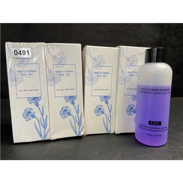 4 Boxes of Acrylic Nail Monomer Liquid for Acrylic Nails (75ml) - New