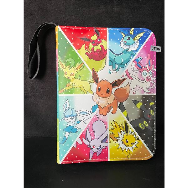 Pokemon Eeveelutions Premium Leather Card Storage Binder - Holds 400 Cards; Zipper Design - New