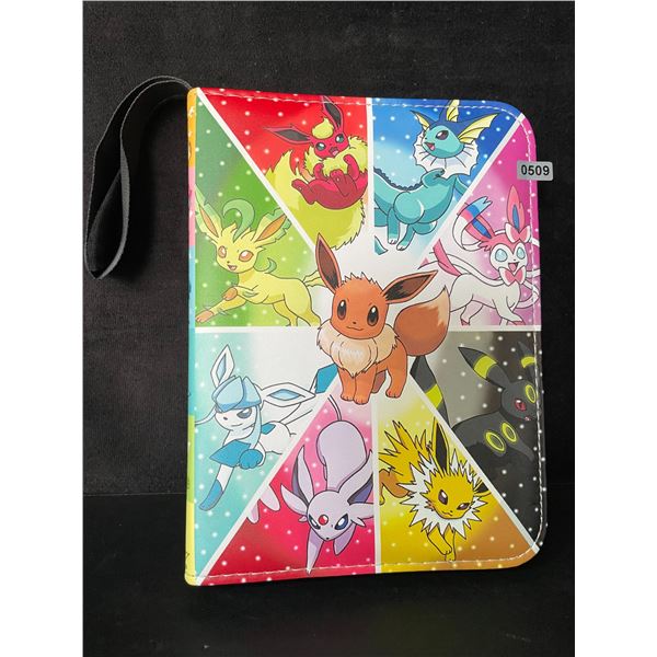 Pokemon Eeveelutions Premium Leather Card Storage Binder - Holds 400 Cards; Zipper Design - New
