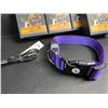 Image 2 : 4 Masbrill LED Light-Up Dog Collars - Rechargeable/Rainproof Super-Bright Design (Size S - Purple)