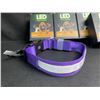 Image 3 : 4 Masbrill LED Light-Up Dog Collars - Rechargeable/Rainproof Super-Bright Design (Size S - Purple)