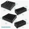 Image 2 : Navaris Set of 4 Storage Boxes/Organizer Boxes for Clothes Drawers (Black) Collapsible Design - New