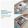 Image 5 : Navaris Set of 4 Storage Boxes/Organizer Boxes for Clothes Drawers (Black) Collapsible Design - New