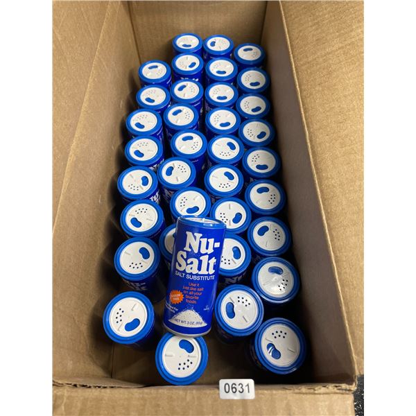 Box of 36 Nu-Salt Sodium-Free Salt Substitute/Table Salt Alternative (85g Shaker Bottles) - New