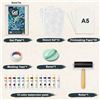 Image 6 : Gel Printing Plate Kit - Complete Printmaking Art Set w/ Paints/Tools for Gel Plate Printing - New