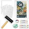 Image 1 : Gel Printing Plate Kit - Complete Printmaking Art Set w/ Paints/Tools for Gel Plate Printing - New
