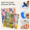 Image 9 : Gel Printing Plate Kit - Complete Printmaking Art Set w/ Paints/Tools for Gel Plate Printing - New