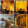 Image 10 : LED String Light/Fairy Curtain Lights (9.8FT) w/ Remote Control; 8 Lighting Modes - New