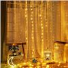 Image 9 : LED String Light/Fairy Curtain Lights (9.8FT) w/ Remote Control; 8 Lighting Modes - New