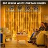 Image 3 : LED String Light/Fairy Curtain Lights (9.8FT) w/ Remote Control; 8 Lighting Modes - New