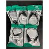 Image 1 : Lot of 5 Short Extension Cords (1FT) 2 Prong Power Extension Short Cords - New