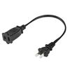 Image 4 : Lot of 5 Short Extension Cords (1FT) 2 Prong Power Extension Short Cords - New