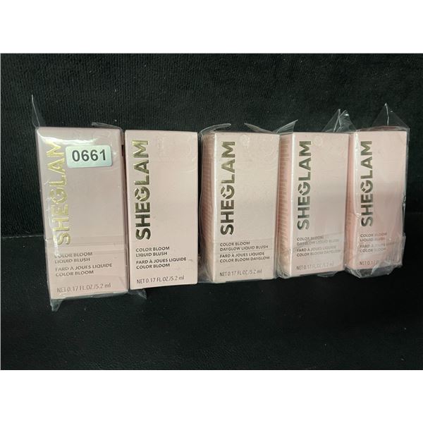 5 Assorted Sheglam Color Bloom Dayglow Liquid Blush/Liquid Contour Makeup (5.2ml) - New