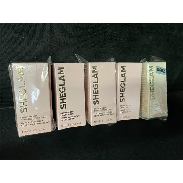 5 Assorted Sheglam Color Bloom Dayglow Liquid Blush/Liquid Contour Makeup (5.2ml) - New