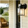 Image 10 : 2-Pack Outdoor Wall Lanterns/Exterior Light Fixtures with Clear Glass for Front Door/Porch - New