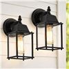 Image 1 : 2-Pack Outdoor Wall Lanterns/Exterior Light Fixtures with Clear Glass for Front Door/Porch - New