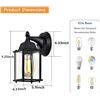 Image 2 : 2-Pack Outdoor Wall Lanterns/Exterior Light Fixtures with Clear Glass for Front Door/Porch - New