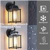 Image 9 : 2-Pack Outdoor Wall Lanterns/Exterior Light Fixtures with Clear Glass for Front Door/Porch - New
