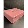 Image 5 : Metal Cash Box/Money Lock Box with Key - Pink - Portable Money Box - New Sealed!