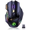 Image 1 : Rechargeable Wireless Gaming Mouse GX-X7 Silent Click Wireless Mouse w/ 2.4G USB Receiver - New