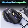 Image 8 : Rechargeable Wireless Gaming Mouse GX-X7 Silent Click Wireless Mouse w/ 2.4G USB Receiver - New