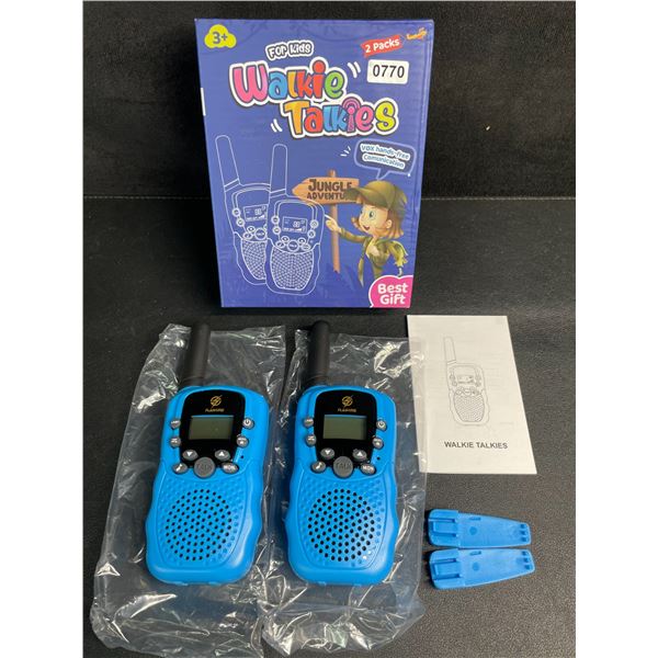 2-Pack Walkie Talkie Set for Kids (Blue) - New